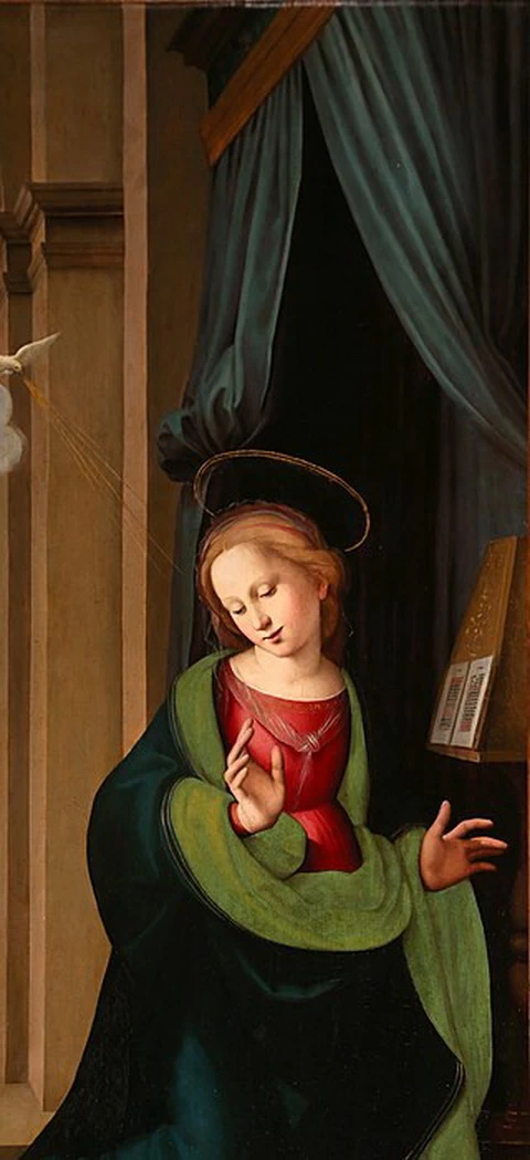 Annunciazione - dettaglio, San Pietro a Pitiana